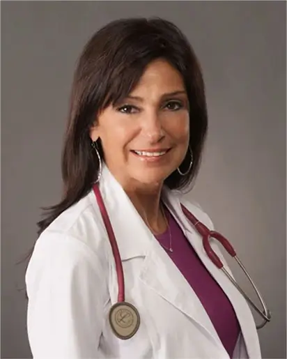Female doctor in professional attire.